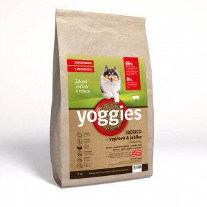 Yoggies MINIGRANULE Ibérico vepřové maso s jablky lisované za studena s probiotiky 5 kg