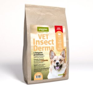 Yoggies VET Insect Derma s hmyzím proteinem, minigranule lisované za studena s probiotiky 5 kg