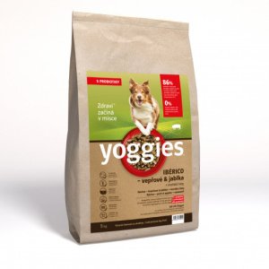 Yoggies Ibérico vepřové maso s jablky, granule lisované za studena s probiotiky 5 kg