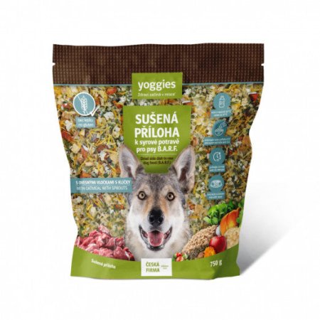 Yoggies BARF Sušená príloha s ovsenými vločkami k surovej potrave 750 g