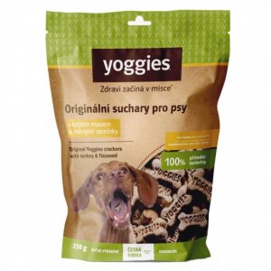 Yoggies Bezlepkové suchary s krůtím masem a lněným semínkem 150 g