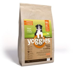 Yoggies Active Kachní maso&zvěřina, minigranule lisované za studena s probiotiky 5 kg