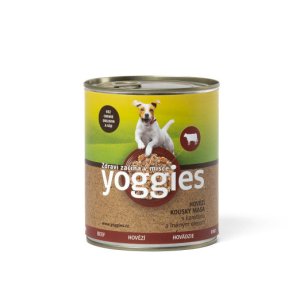 Yoggies hovězí konzerva s karotkou a lněným olejem 800 g