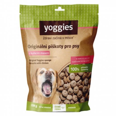 Yoggies Bezlepkové piškoty s kuřecím masem 150 g
