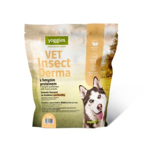 Yoggies VET Insect Derma s hmyzím proteinem, granule lisované za studena s probiotiky 2 kg 