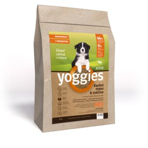 Yoggies Active Kachní maso&zvěřina, minigranule lisované za studena s probiotiky 2 kg
