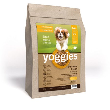 Yoggies Krůtí maso&jáhly, minigranule lisované za studena s probiotiky 2 kg