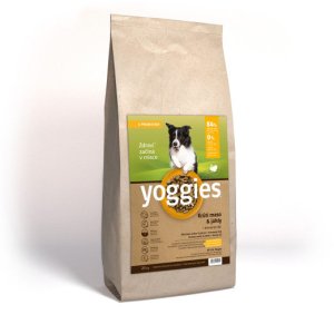 Yoggies Krůtí maso&jáhly, granule lisované za studena s probiotiky 20 kg