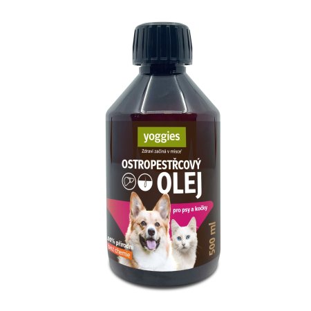 Yoggies Olej z ostropestřce pro psy a kočky 500 ml