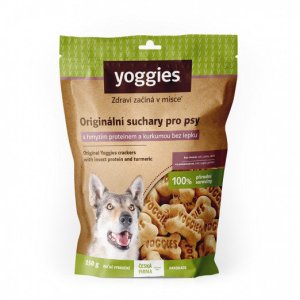 Yoggies Hypoalergenní bezlepkové suchary s hmyzím proteinem a kurkumou 150 g