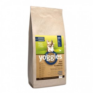 Yoggies Kozí maso&zelenina, hypoalergenní minigranule lisované za studena s probiotiky 15 kg
