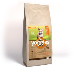 Yoggies Active Kachní maso&zvěřina, granule lisované za studena s probiotiky 15 kg