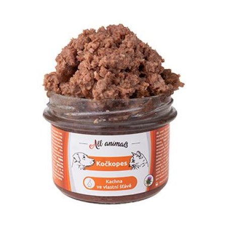 All Animals mačkopes sklo Kačica vo vlastnej šťave 200g
