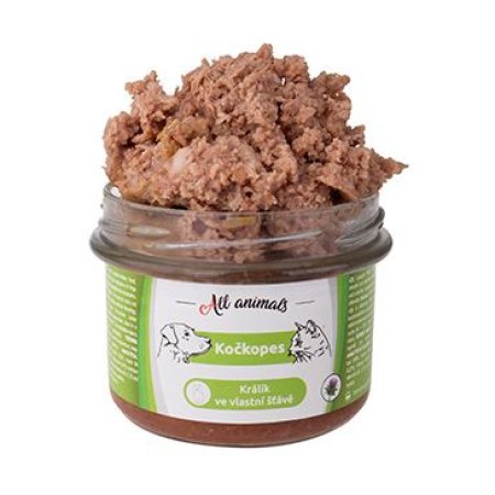 All Animals kočkopes sklo Králík ve vlastní šťávě 200g