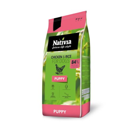 Nativia Dog Puppy Chicken & Rice 3 kg (EXPIRÁCIA 02/2025)