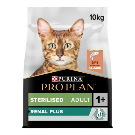 Pro Plan Cat Adult Sterilised Renal Plus losos 10 kg (POŠKODENÝ OBAL)