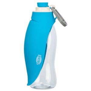 Fľaša na vodu so sklopnou silikónovou miskou, 0.55 l, plast/silikón