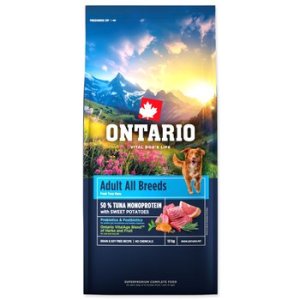 Krmivo Ontario Adult All Breeds Monoproteín Tuna & Sweet Potatoes 12kg