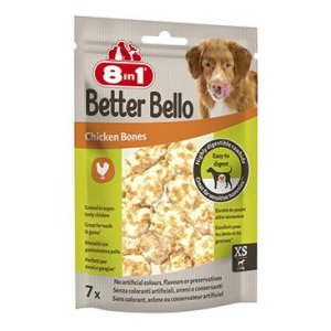 Pochúťka 8in1 Better Bello Chicken Bones XS 84g/7ks