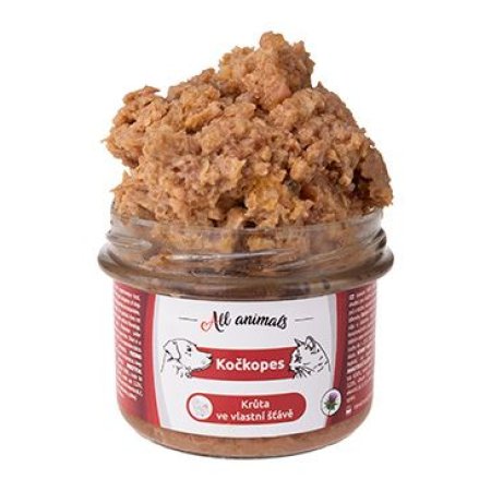 All Animals kočkopes sklo Krůta ve vlastní šťávě 200g