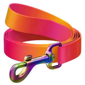 WAUDOG vodítko nylon Gradient oranžovo-ružové (L-XXL/122cm/2,5cm)