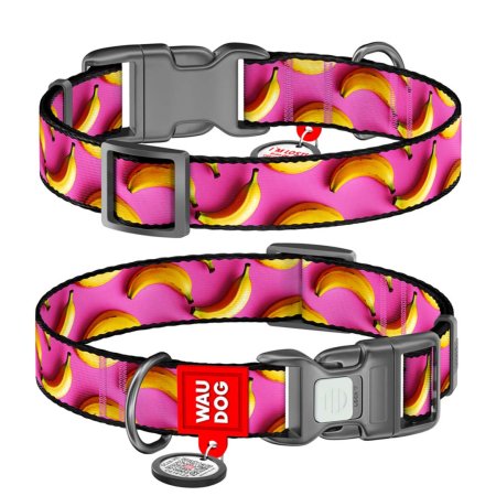 WAUDOG obojek nylon Banány QR (S/25-35cm/1,5cm)
