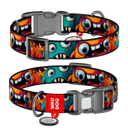 WAUDOG obojek nylon Příšerky QR (S/25-35cm/1,5cm)