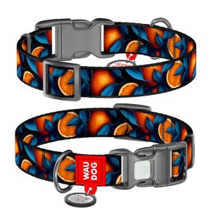 WAUDOG obojok nylon Pomaranče QR (XL/37-58cm/2,5cm)