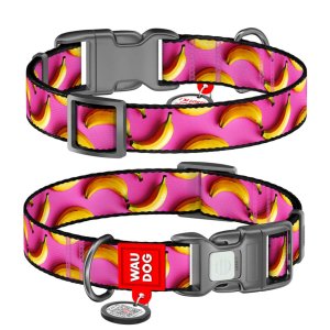 WAUDOG obojok nylon Banány QR (M/28-40cm/2cm)