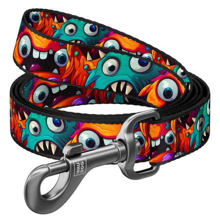 WAUDOG vodítko nylon Príšerky (L-XXL/122cm/2,5cm) 