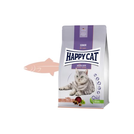 Happy Cat Senior Atlantik-Lachs / Losos 300 g (EXPIRÁCIA 07/2024)
