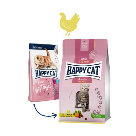 Happy Cat Junior Land Geflügel / Hydina 300 g (EXPIRÁCIA 05/2025)