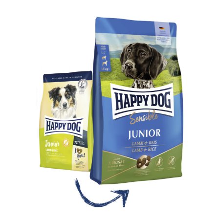 Happy Dog Junior Lamb & Rice 1 kg (EXPIRÁCIA 10/2024)