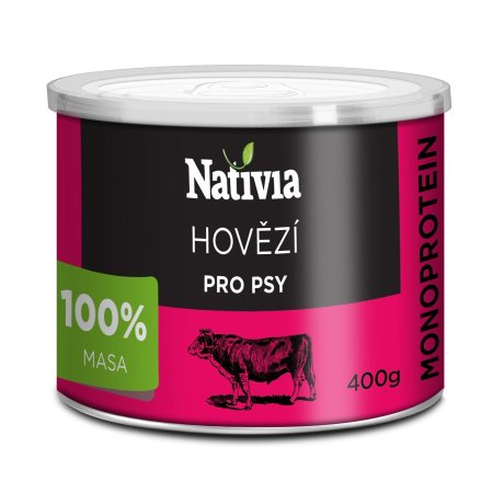 Nativia Konzerva hovädzia svalovina 400 g (EXPIRÁCIA 05/2025)