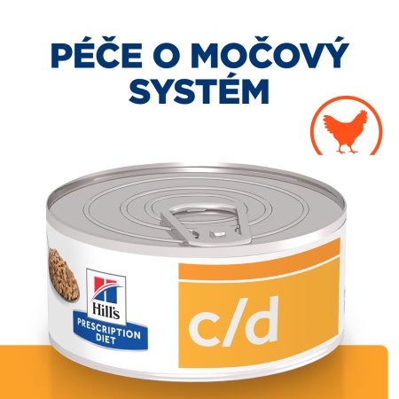Hill’s Prescription Diet c/d Starostlivosť o močový systém konzerva pre mačky 156 g (EXPIRÁCIA 11/2024)