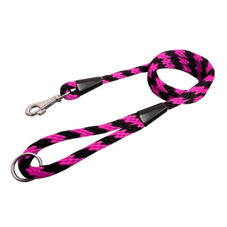 PROFIZOO Vodítko lano SPIRÁLA (14mm x 150cm) černo-fuchsie