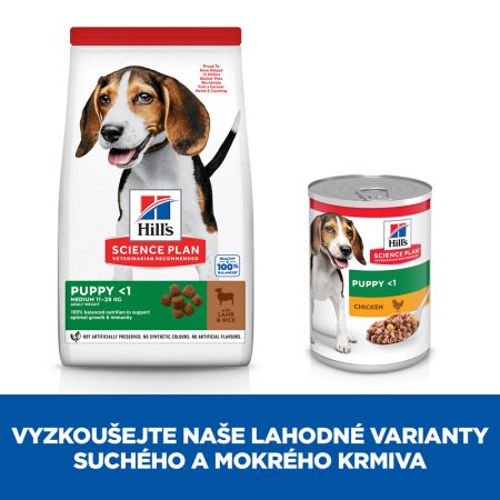 Hill’s Science Plan granule pre šteňatá stredných plemien s jahňacím a ryžou 18 kg (EXPIRÁCIA 07/2025)