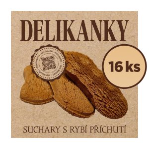 Delikan Delikanky sucháre ryba 16 ks