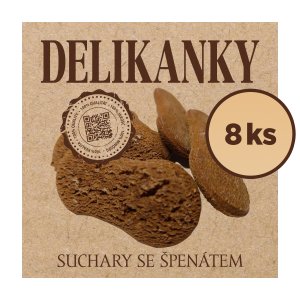 Delikan Delikanky sucháre špenát 8 ks