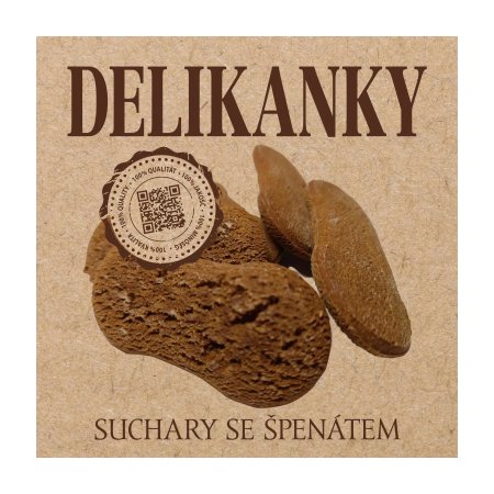Delikan Delikanky sucháre špenát 8 ks