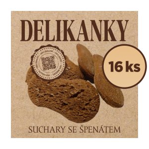 Delikan Delikanky sucháre špenát 16 ks