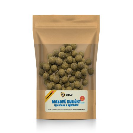 Dingo Mäsové guličky rybie mäso s bylinkami 16 mm, 150 g (EXPIRÁCIA 07/2025)