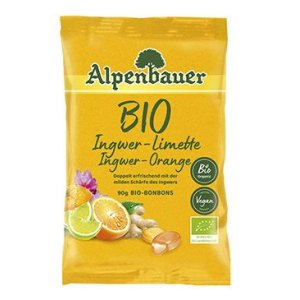 Alpenbauer BIO Prírodné cukríky Zázv.pomer.limetka 90g