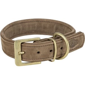 Obojok PURE kožený, hnedá ML: 39-46 cm/ 35 mm