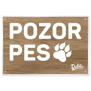 Tabuľka výstražná univerzálny pozor pes