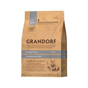 Grandorf granule pre psov Adult Medium & Maxi - Králik a moriak 3kg