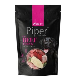 NEW PIPER s hovädzími žalúdkami a červenou repou, vrecko pre psov 500 g