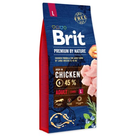Brit Premium by Nature Adult L 15 kg (POŠKODENÝ OBAL, váha 14,4 kg)