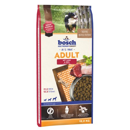 Bosch Adult Lamb & Rice 15 kg (POŠKODENÝ OBAL, váha 14,9 kg)