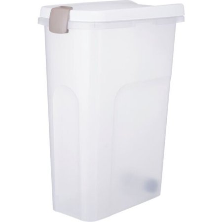 Barel, vzduchotesný zásobník 40 l/27 × 61 × 45 cm, transparentná/biela